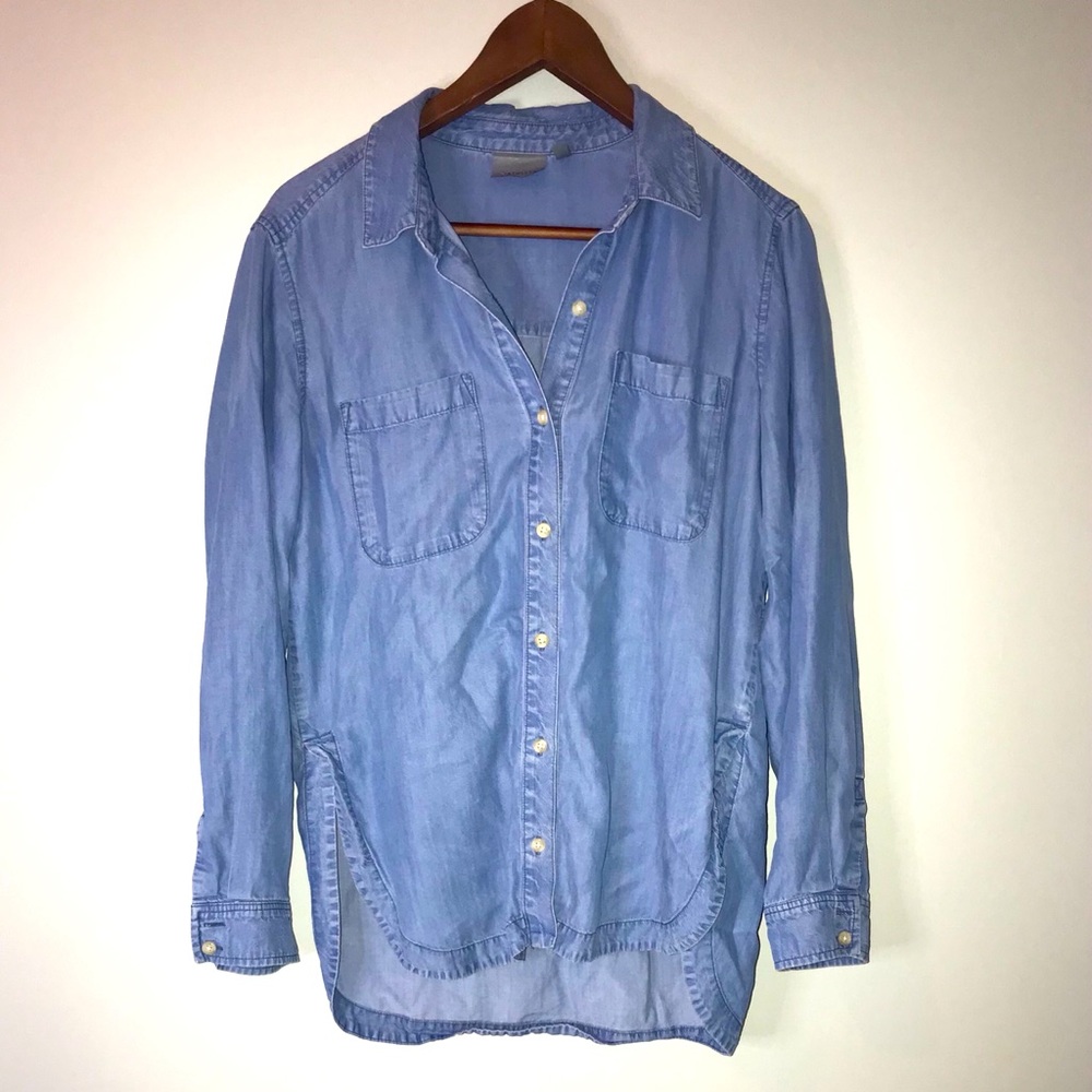Athleta Denim Button-Up